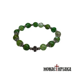 Prayer Rope with Green Agate Beads
