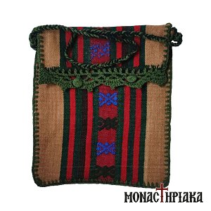 Monk Handwoven Bag Brown - Red