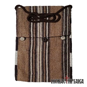 Monk Handwoven Bag with Brown Stripes