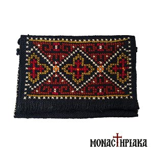 Monk Handwoven Bag with Red Embroidery