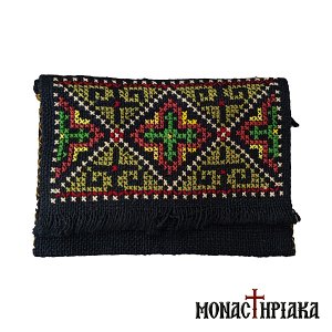 Monk Handwoven Bag with Green - Red Embroidery