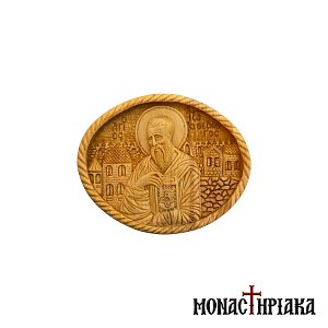 Wood Carved Buckle with Saint John the Theologian