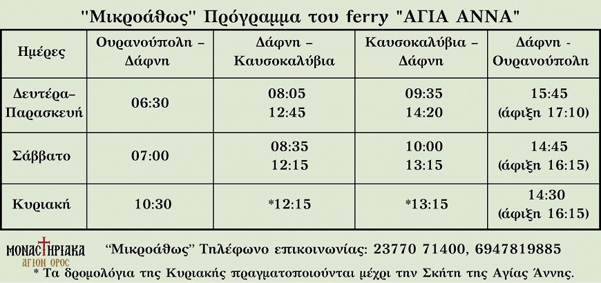 Transportation to Holy Mount Athos: Boats & Ferries from Ouranoupoli and Ierissos