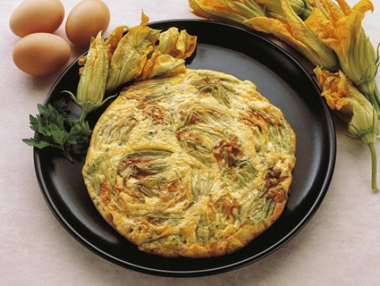 Zucchini Flowers with Eggs