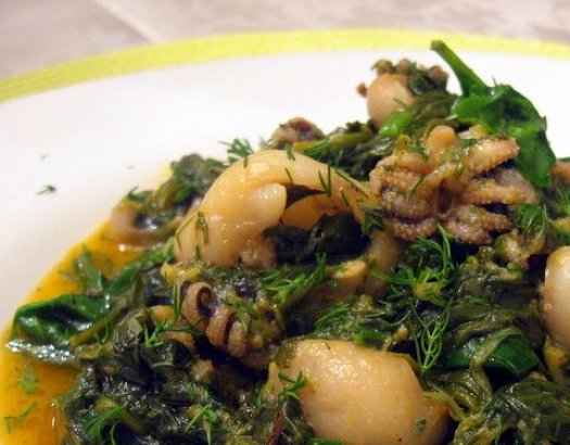 Cuttlefish with Spinach
