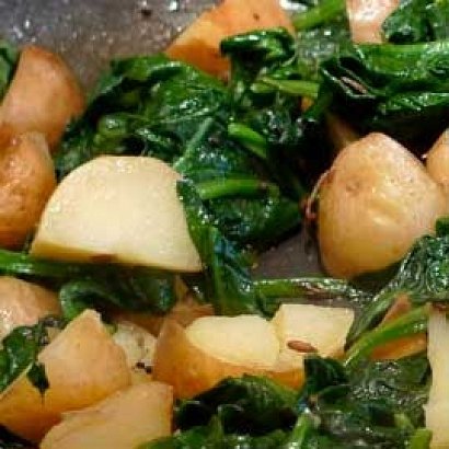 Potatoes with Spinach