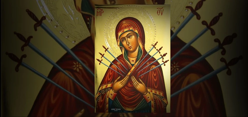 Virgin Mary of Sorrows -Theotokos with Seven Swords