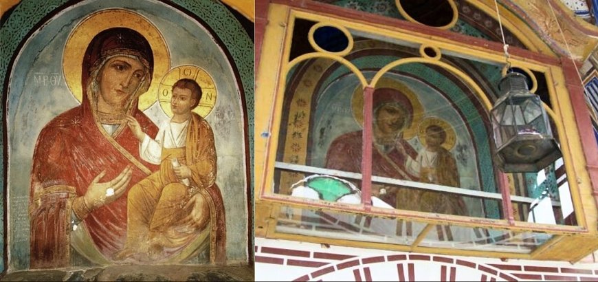 The Miraculous Icon of Panagia that was Shot on Mount Athos