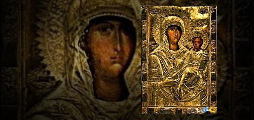 Virgin Mary Myrovlitisa the Myrrh-flowing on Mount Athos