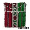 Monk Handwoven Bag with Flowers in Red - Green