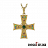 Silver Cross with Chain and Decorative Beads