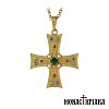 Silver Cross with Chain and Decorative Beads