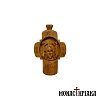 Wooden Byzantine Cross with Jesus Christ's Sacred Mandylio