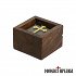 Wooden Box with Glass and Brass Cross (Small Size)