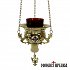 Hanging Vigil Lamp Gold Plated with Decoration