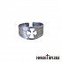 Silver-plated Chevalier Ring with Cross