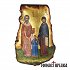 Handpainted Icon of Saints Raphael, Nicholas and Irene
