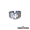 Silver-plated Chevalier Ring with Cross