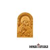 Handmade Wood Carved Icon with Panagia Glykofilousa